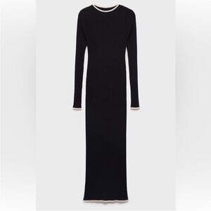 Mango Elegant Black Long Sleeve Dress